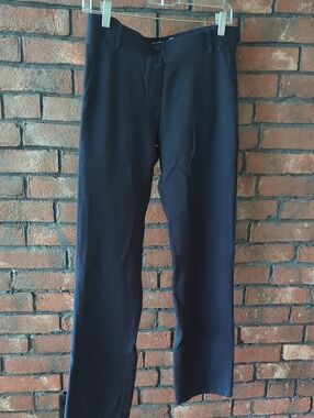 Betabrand Women's Navy Straight-Leg Dress Pants